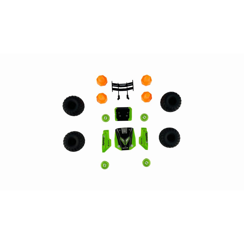 Радиоуправляемая Трагги / машинка на пульте управления CraZon Ghost / Sprint 2WD 1:28 (Сменные Колеса и Корпус) CR-172802-GREEN