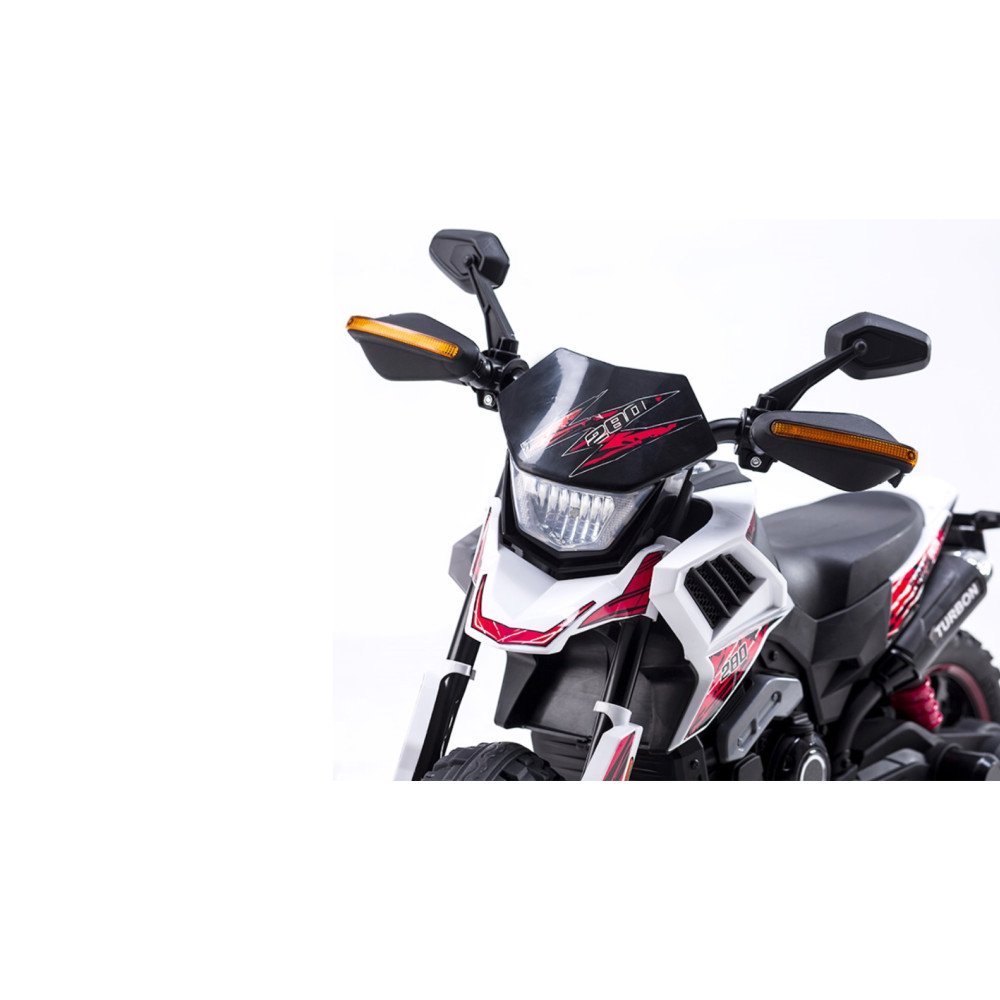 Детский электромобиль мотоцикл DLS09-WHITE