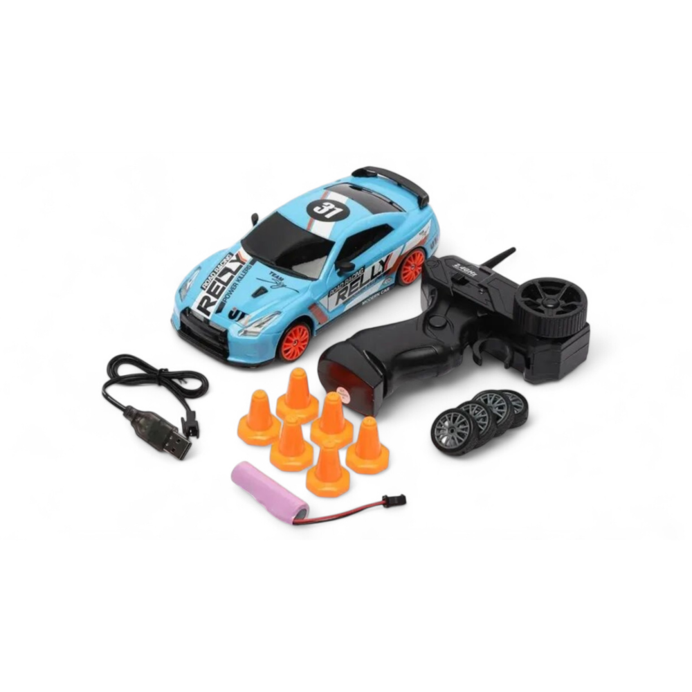 Радиоуправляемый автомобиль для дрифта Nissan GT-R 4WD RTR масштаб 1:24