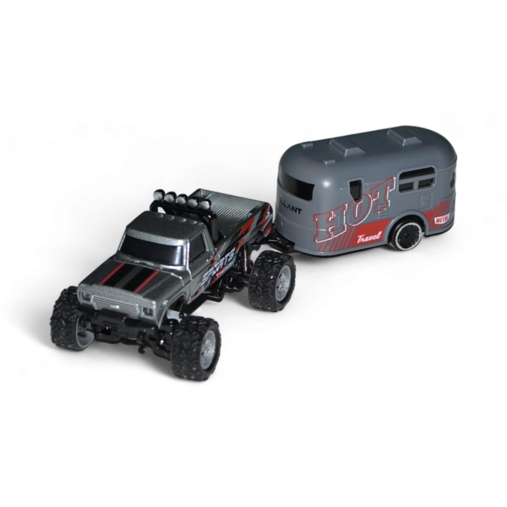 Радиоуправляемый внедорожник Минитрак с прицепом 2WD масштаб 1:64 2.4G