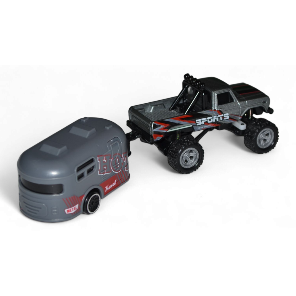 Радиоуправляемый внедорожник Минитрак с прицепом 2WD масштаб 1:64 2.4G