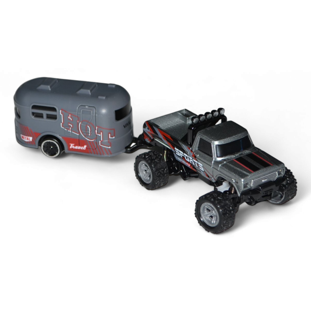 Радиоуправляемый внедорожник Минитрак с прицепом 2WD масштаб 1:64 2.4G