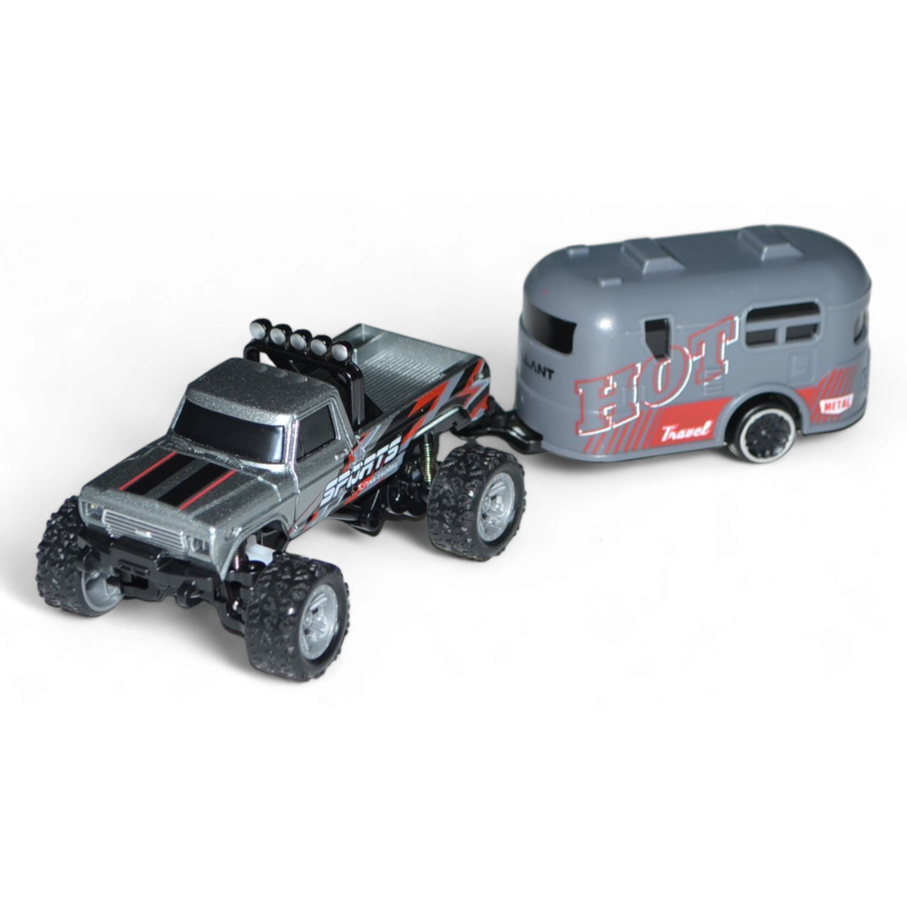 Радиоуправляемый внедорожник Минитрак с прицепом 2WD масштаб 1:64 2.4G