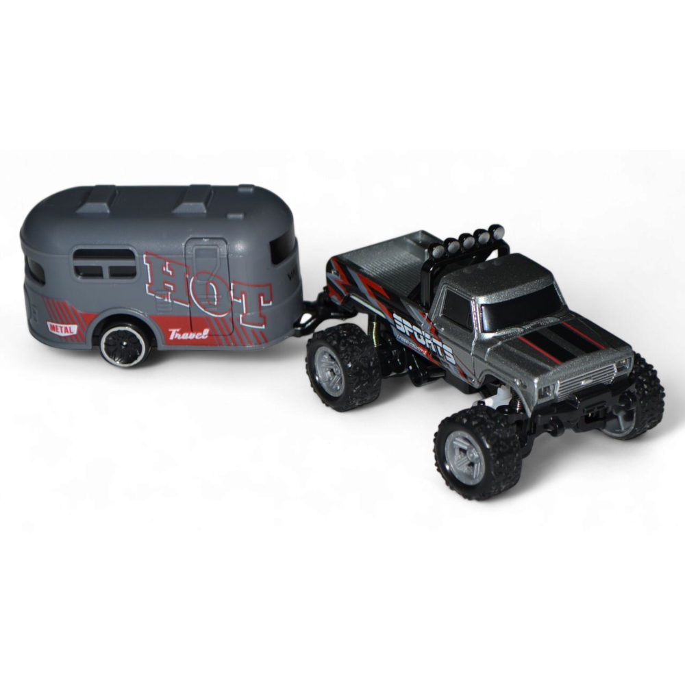 Радиоуправляемый внедорожник Минитрак с прицепом 2WD масштаб 1:64 2.4G