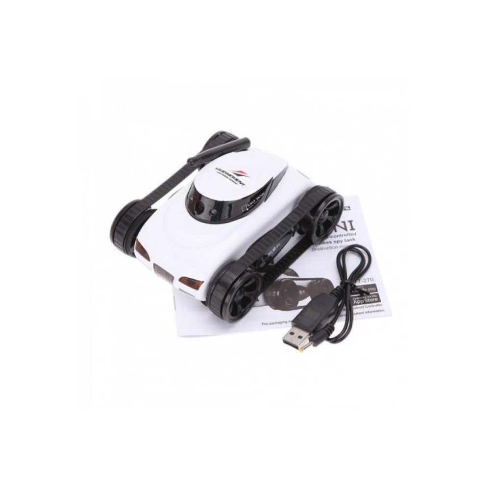 Радиоуправляемый мини танк-шпион I-Spy с камерой WiFi Happy Cow 777-270-White