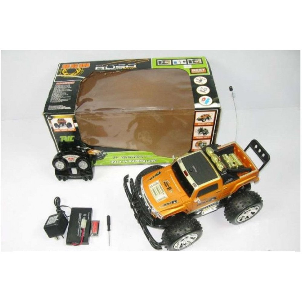 Радиоуправляемая машина амфибия FullFunk Хаммер с большими колесами